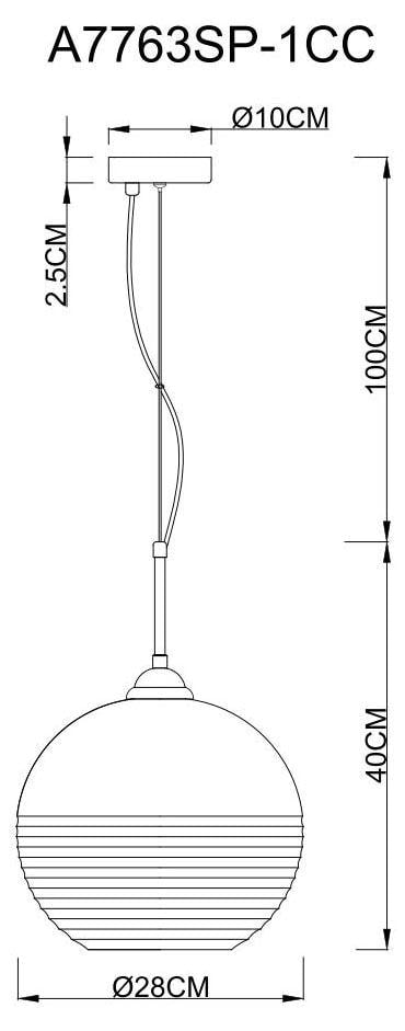 Подвесной светильник Arte Lamp Wave A7763SP-1CC