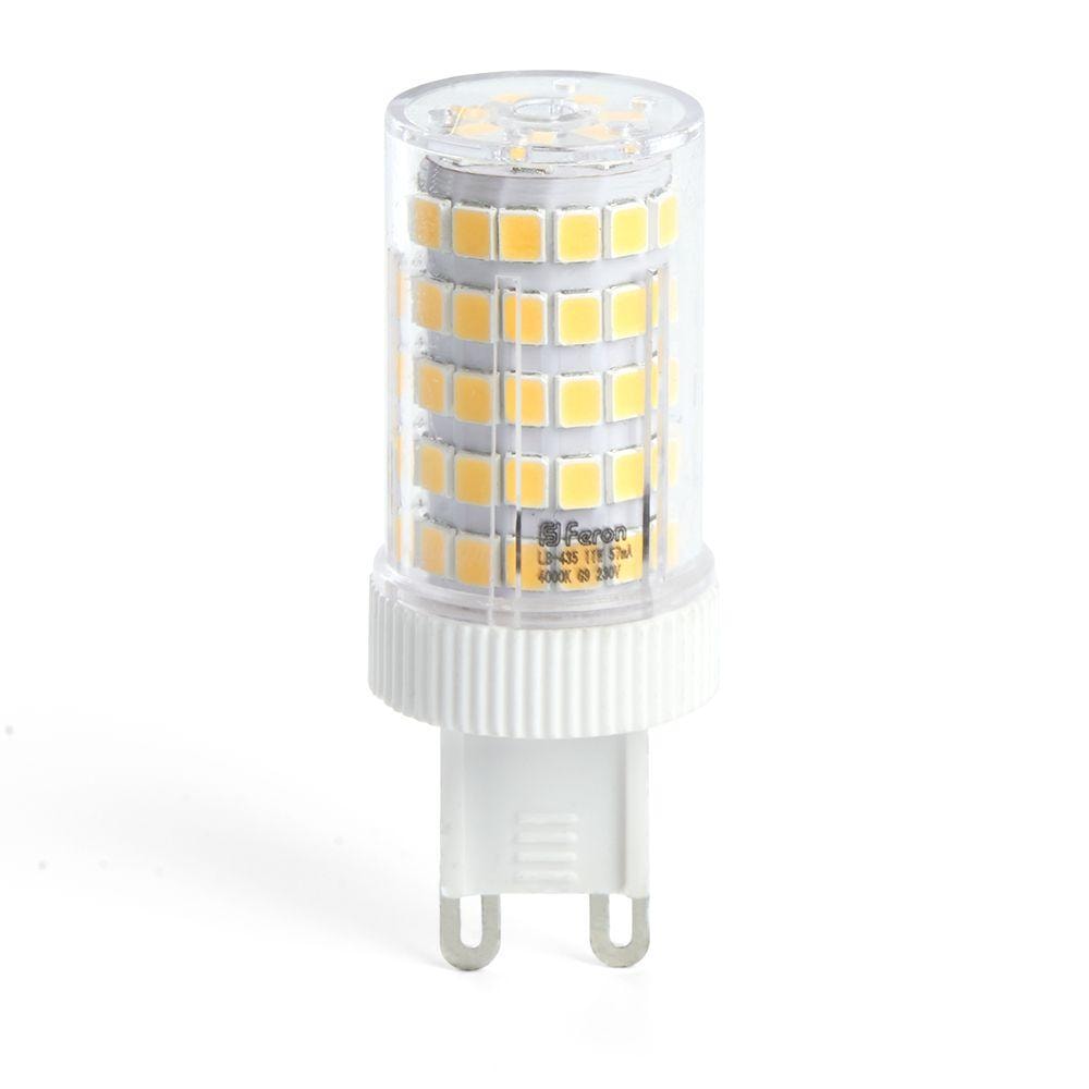 Лампа светодиодная Feron G9 11W 6400K прозрачная LB-435 38151