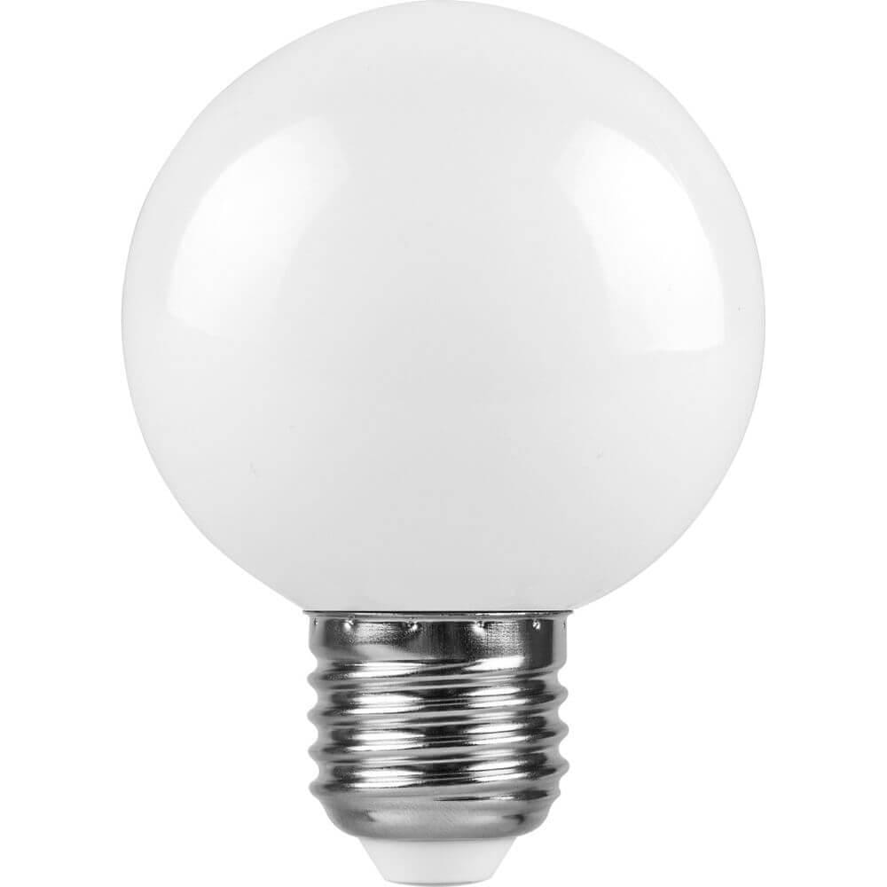 Лампа светодиодная Feron E27 3W 2700K Шар Матовая LB-371 25903