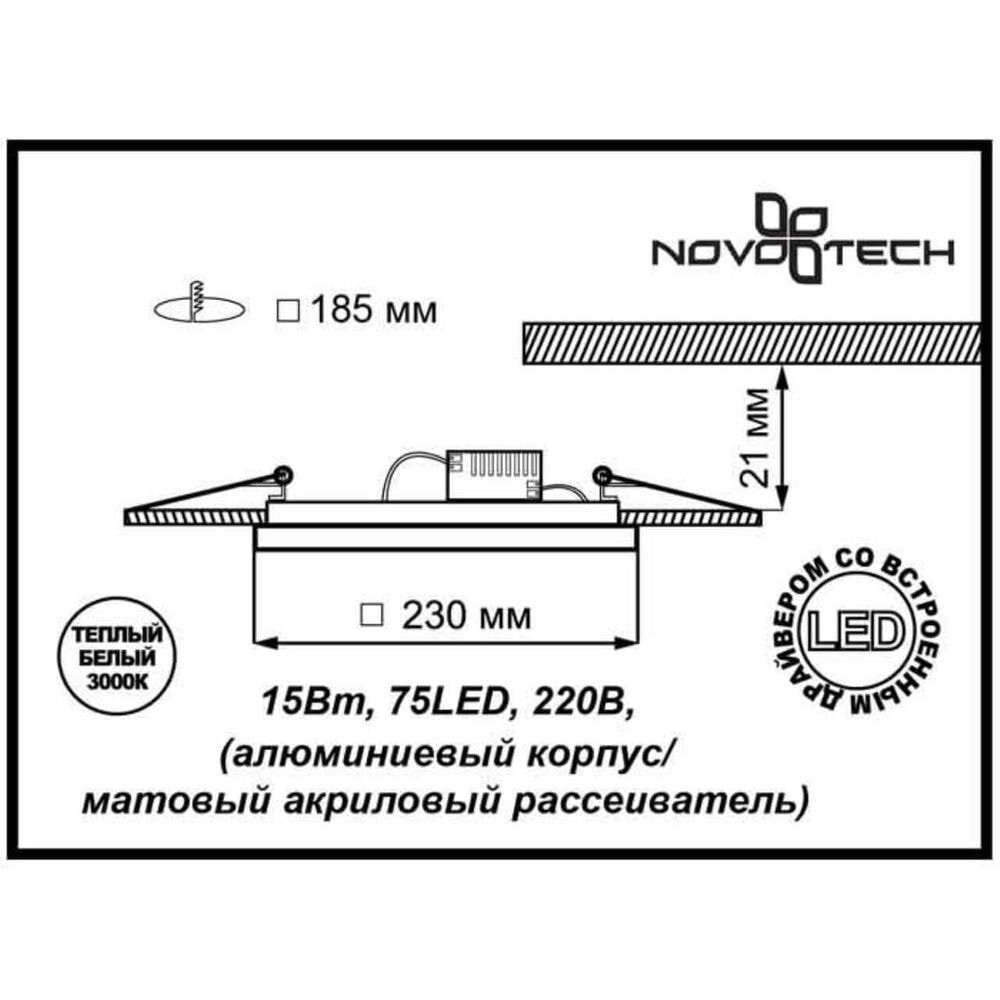 Встраиваемый светильник Novotech Peili 357286