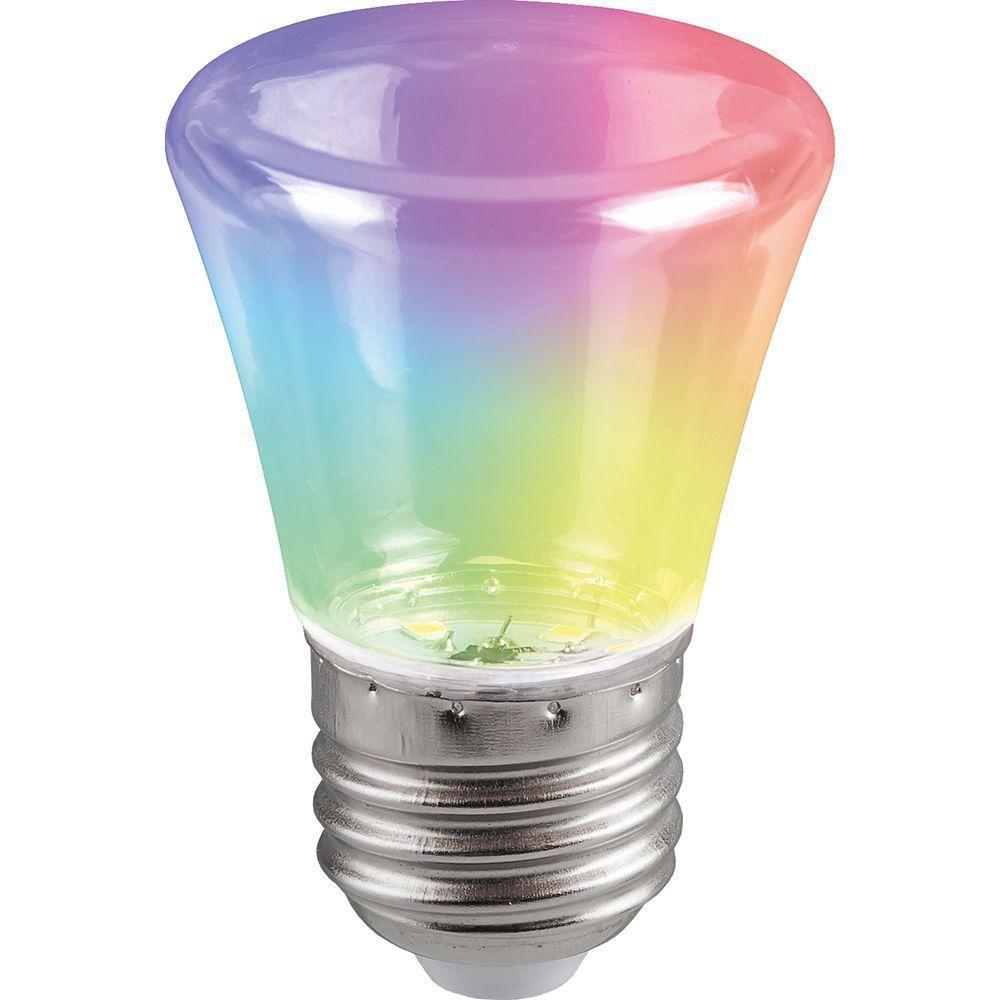 Лампа светодиодная Feron E27 1W RGB прозрачный LB-372 38134