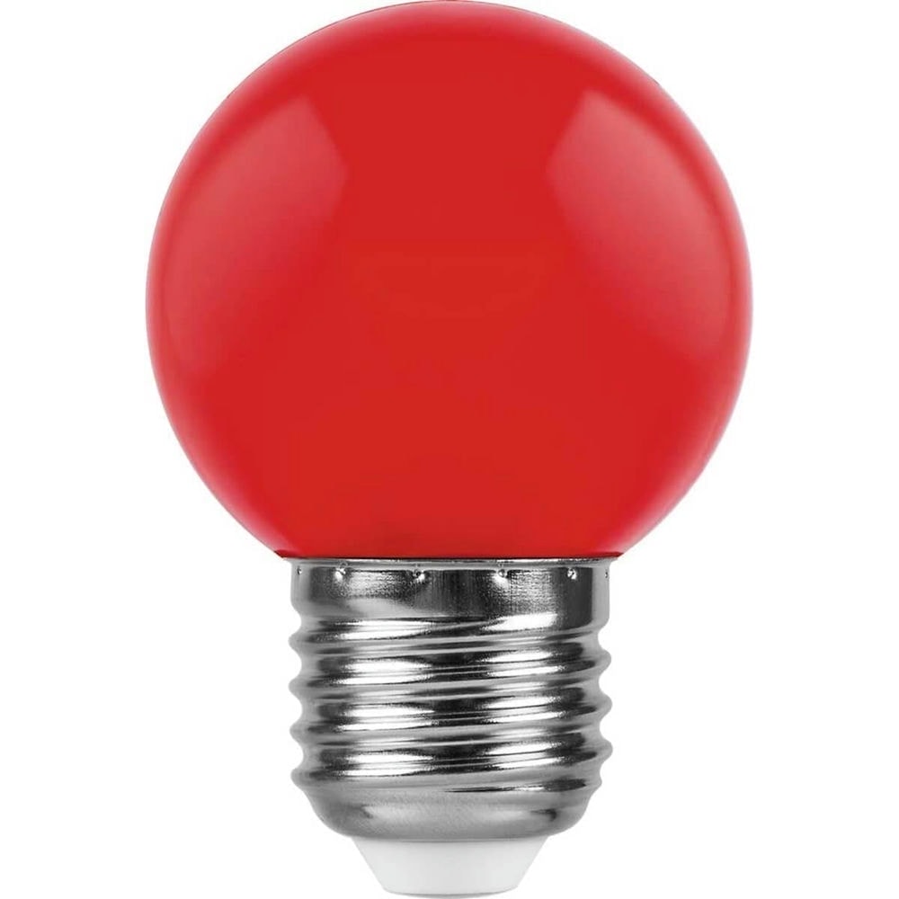 Лампа светодиодная Feron E27 1W красная 25116