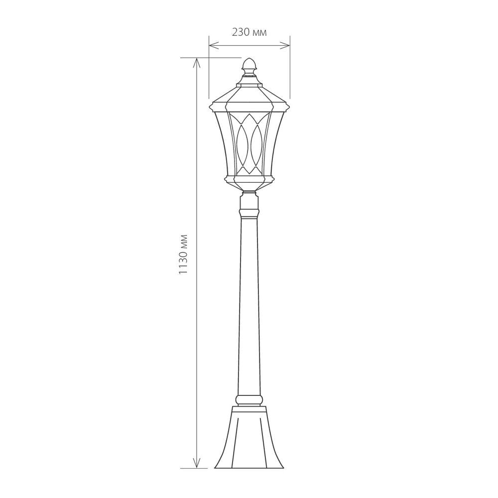 Virgo F капучино уличный светильник на столбе IP44 GLXT-1450F