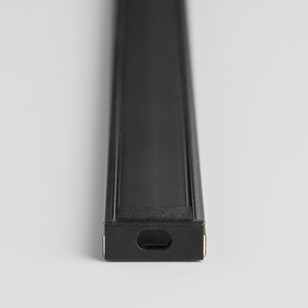 Накладной алюминиевый профиль черный/черный для светодиодной ленты LL-2-ALP006
