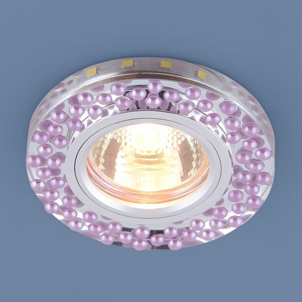 Встраиваемый точечный светильник с LED подсветкой 2194 MR16 SL/VL зеркальный/фиолетовый