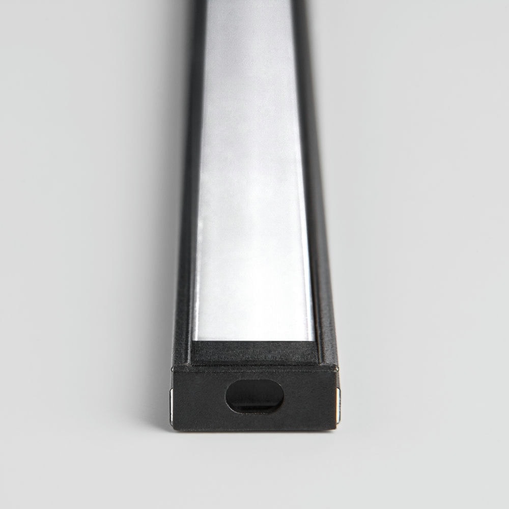 Накладной алюминиевый профиль черный/белый для светодиодной ленты LL-2-ALP006