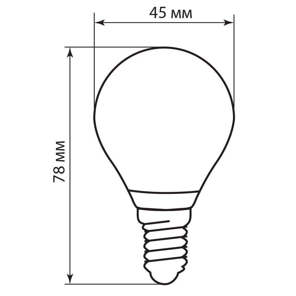 Лампа светодиодная филаментная Feron E14 5W 4000K прозрачная LB-61 25579