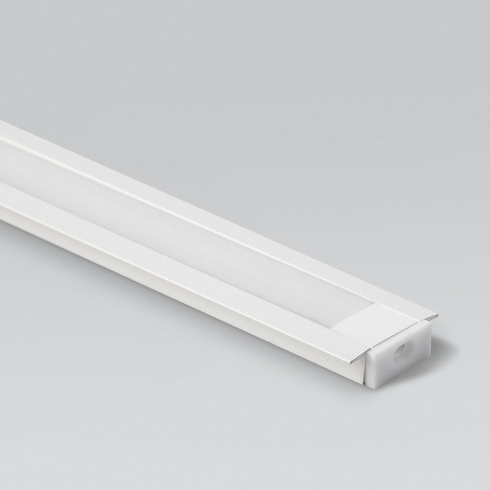 Встраиваемый алюминиевый профиль белый/белый для светодиодной ленты LL-2-ALP007