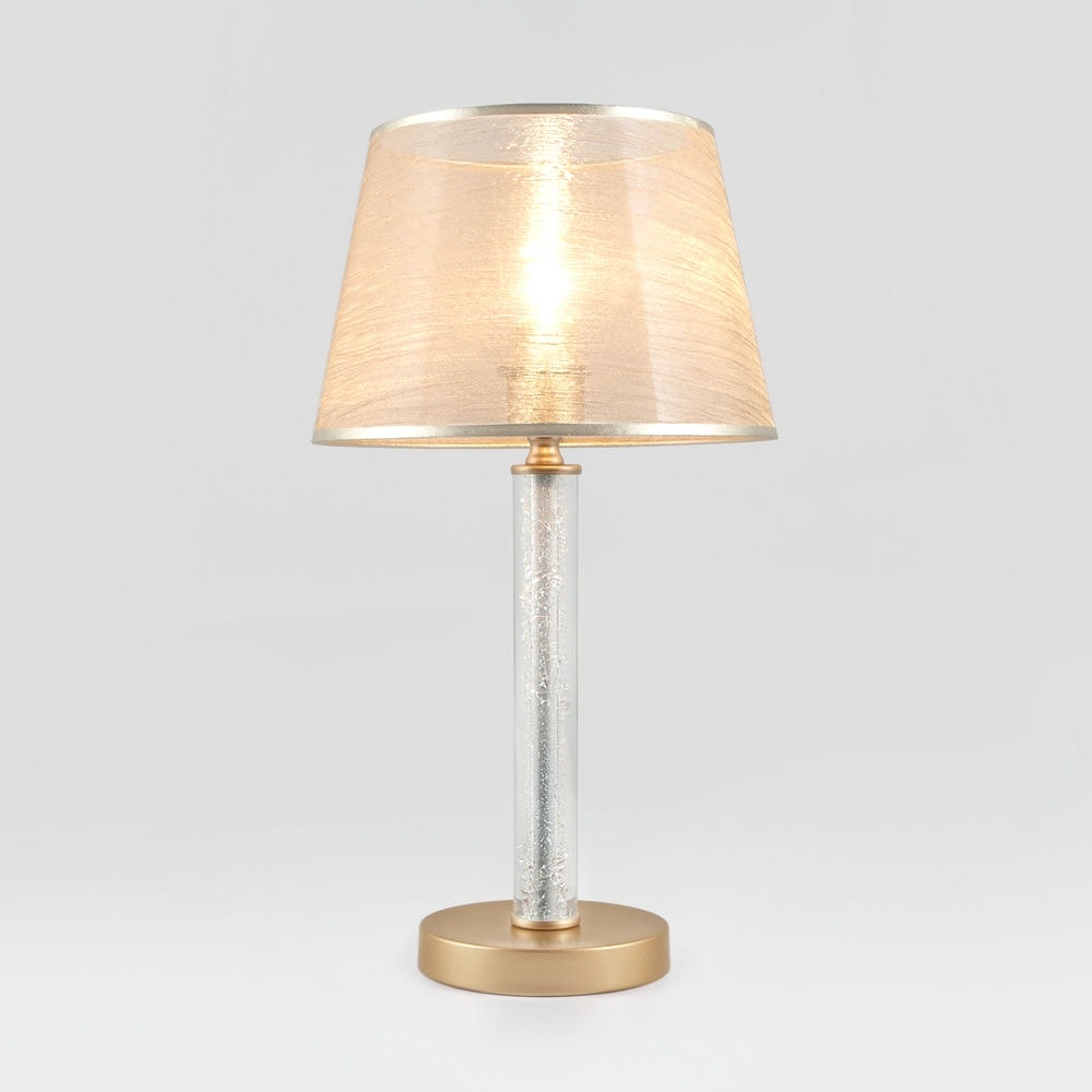 Настольная лампа с абажуром 01075/1 перламутровое золото