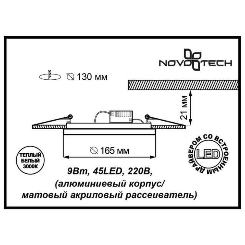 Встраиваемый светильник Novotech Peili 357266